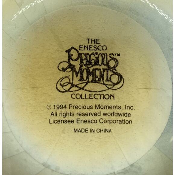 Vintage Precious Moments Decoupage Christmas Tree Ornaments Enesco Lot of 4 EUC - Picture 8 of 9